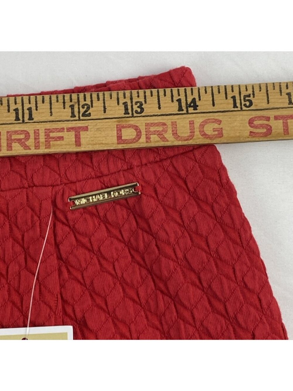 Michael Kors Skirt Women's Size Small Cherry Red Textured Knit Pencil Basics NWT - Picture 16 of 16